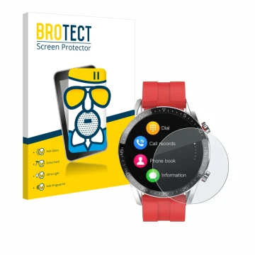 Parte frontal de un envase de producto con el logotipo de la marca BROTECT. Al lado se muestra el dispositivo Gentleman Smartw
