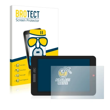 Parte frontal de un envase de producto con el logotipo de la marca BROTECT. Al lado se muestra el dispositivo Osee G7 con su p