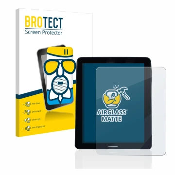 Parte frontal de un envase de producto con el logotipo de la marca BROTECT. Al lado se muestra el dispositivo Volvo Polestar 2