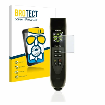Parte frontal de un envase de producto con el logotipo de la marca BROTECT. Al lado se muestra el dispositivo RigExpert Stick 