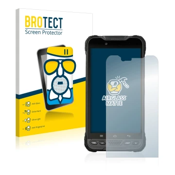 Parte frontal de un envase de producto con el logotipo de la marca BROTECT. Al lado se muestra el dispositivo UniStrong UT10 6