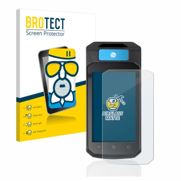 Parte frontal de un envase de producto con el logotipo de la marca BROTECT. Al lado se muestra el dispositivo Accu-Chek Insigh