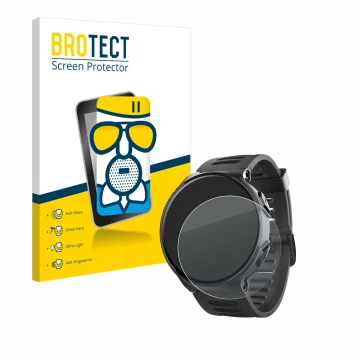 Parte frontal de un envase de producto con el logotipo de la marca BROTECT. Al lado se muestra el dispositivo Kiprun 500 con s