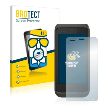 Parte frontal de un envase de producto con el logotipo de la marca BROTECT. Al lado se muestra el dispositivo Honeywell CT45 c