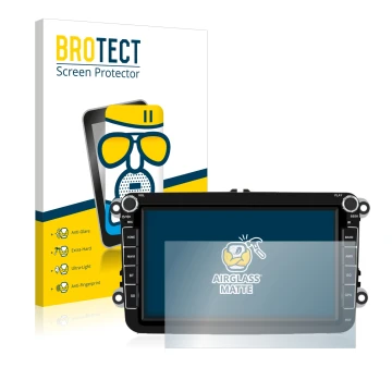 Parte frontal de un envase de producto con el logotipo de la marca BROTECT. Al lado se muestra el dispositivo Isudar T72 8