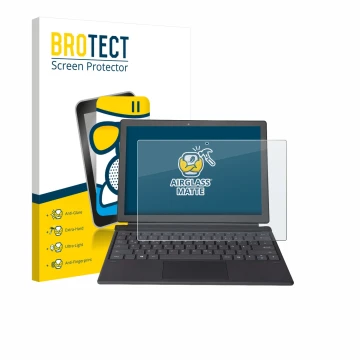 Parte frontal de un envase de producto con el logotipo de la marca BROTECT. Al lado se muestra el dispositivo Wortmann Terra P