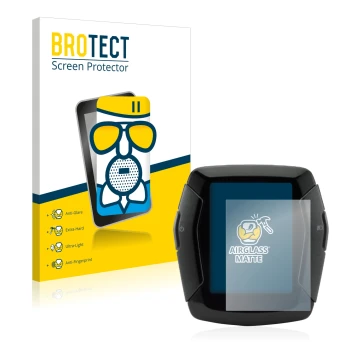 Parte frontal de un envase de producto con el logotipo de la marca BROTECT. Al lado se muestra el dispositivo Yamaha Display C
