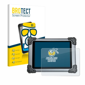 Parte frontal de un envase de producto con el logotipo de la marca BROTECT. Al lado se muestra el dispositivo Autel MaxiSys MS