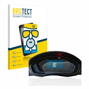 Parte frontal de un envase de producto con el logotipo de la marca BROTECT. Al lado se muestra el dispositivo Audi A4 B9 2017 