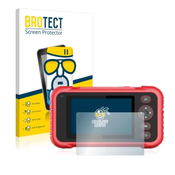 Parte frontal de un envase de producto con el logotipo de la marca BROTECT. Al lado se muestra el dispositivo Launch CRP 123 /