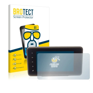 Parte frontal de un envase de producto con el logotipo de la marca BROTECT. Al lado se muestra el dispositivo Dacia Duster 2 M