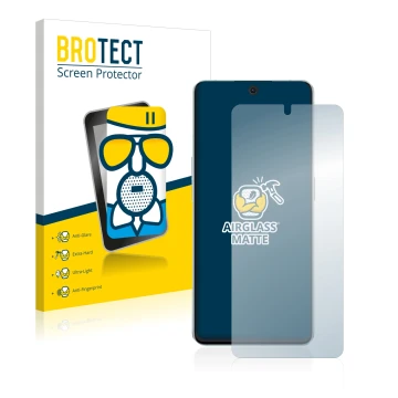 Parte frontal de un envase de producto con el logotipo de la marca BROTECT. Al lado se muestra el dispositivo Oppo Reno 8 Pro 
