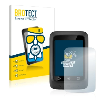 Parte frontal de un envase de producto con el logotipo de la marca BROTECT. Al lado se muestra el dispositivo CooSpo BC107 con