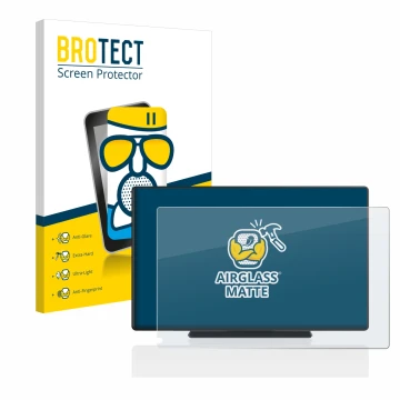Parte frontal de un envase de producto con el logotipo de la marca BROTECT. Al lado se muestra el dispositivo Carpuride W901 9