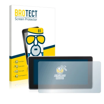 Parte frontal de un envase de producto con el logotipo de la marca BROTECT. Al lado se muestra el dispositivo Audi A4 B9 2016 