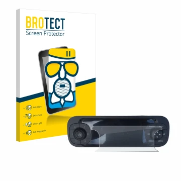 Parte frontal de un envase de producto con el logotipo de la marca BROTECT. Al lado se muestra el dispositivo Fiat Panda 2019 