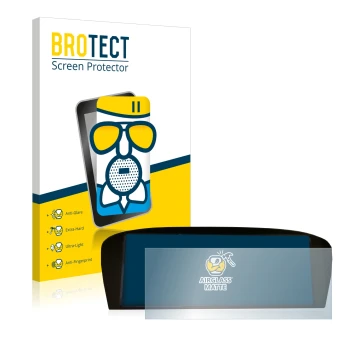 Parte frontal de un envase de producto con el logotipo de la marca BROTECT. Al lado se muestra el dispositivo BMW E91 320d CiC