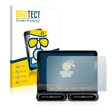 Parte frontal de un envase de producto con el logotipo de la marca BROTECT. Al lado se muestra el dispositivo Smart #1 Pro+ 12