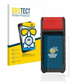 Parte frontal de un envase de producto con el logotipo de la marca BROTECT. Al lado se muestra el dispositivo Autel MaxiBAS BT