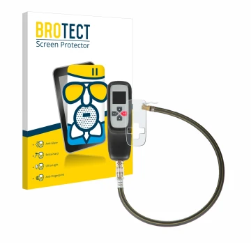 Parte frontal de un envase de producto con el logotipo de la marca BROTECT. Al lado se muestra el dispositivo Bartec TAP 100 /