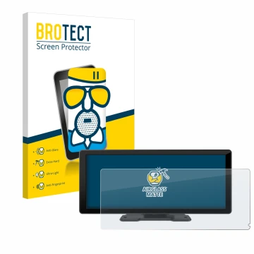 Parte frontal de un envase de producto con el logotipo de la marca BROTECT. Al lado se muestra el dispositivo Carpuride W103 1