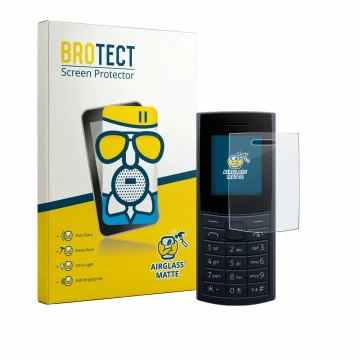 Parte frontal de un envase de producto con el logotipo de la marca BROTECT. Al lado se muestra el dispositivo Nokia 110 4G (20