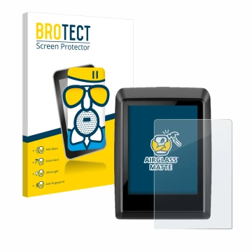 Parte frontal de un envase de producto con el logotipo de la marca BROTECT. Al lado se muestra el dispositivo Bosch Kiox 500 c