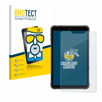 Parte frontal de un envase de producto con el logotipo de la marca BROTECT. Al lado se muestra el dispositivo Ulefone Armor Pa