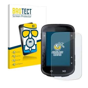 Parte frontal de un envase de producto con el logotipo de la marca BROTECT. Al lado se muestra el dispositivo igpsport BSC200 