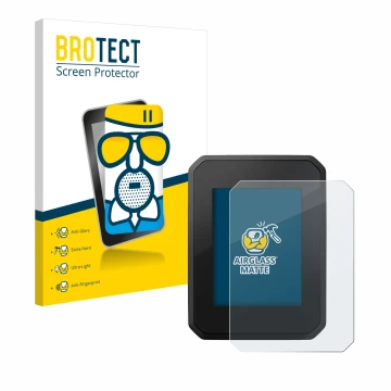 Parte frontal de un envase de producto con el logotipo de la marca BROTECT. Al lado se muestra el dispositivo FIT Display Comp