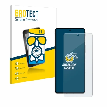 Parte frontal de un envase de producto con el logotipo de la marca BROTECT. Al lado se muestra el dispositivo ZTE Nubia Z50S P