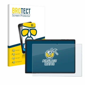 Parte frontal de un envase de producto con el logotipo de la marca BROTECT. Al lado se muestra el dispositivo Oukitel OKT3 con