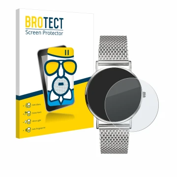 Parte frontal de un envase de producto con el logotipo de la marca BROTECT. Al lado se muestra el dispositivo Liebeskind New C