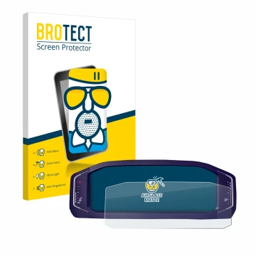 Parte frontal de un envase de producto con el logotipo de la marca BROTECT. Al lado se muestra el dispositivo Volkswagen Passa