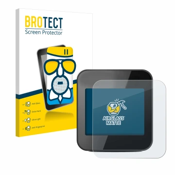 Parte frontal de un envase de producto con el logotipo de la marca BROTECT. Al lado se muestra el dispositivo Cycplus GPS G1 c