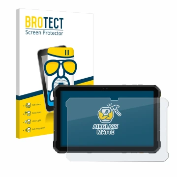 Parte frontal de un envase de producto con el logotipo de la marca BROTECT. Al lado se muestra el dispositivo Ulefone Armor Pa