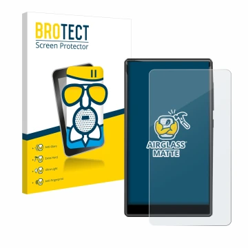 Parte frontal de un envase de producto con el logotipo de la marca BROTECT. Al lado se muestra el dispositivo innioasis G1-80G