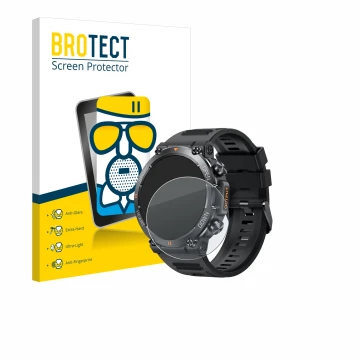Parte frontal de un envase de producto con el logotipo de la marca BROTECT. Al lado se muestra el dispositivo GaWear K56-PRO 1