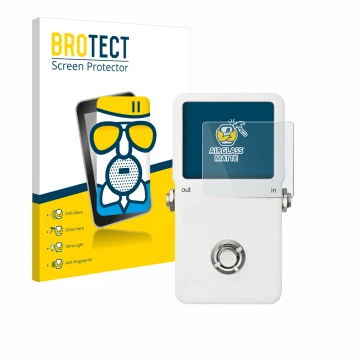 Parte frontal de un envase de producto con el logotipo de la marca BROTECT. Al lado se muestra el dispositivo TC Electronic PO