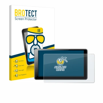 Parte frontal de un envase de producto con el logotipo de la marca BROTECT. Al lado se muestra el dispositivo Pioneer SPH-EVO9
