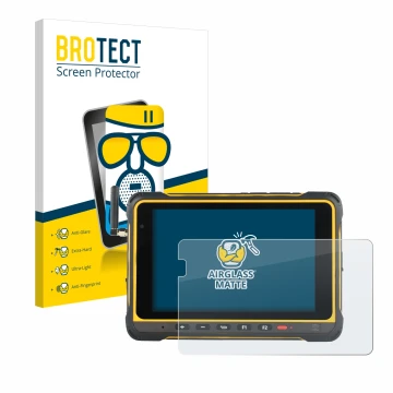 Parte frontal de un envase de producto con el logotipo de la marca BROTECT. Al lado se muestra el dispositivo AIR3 7.3 con su 