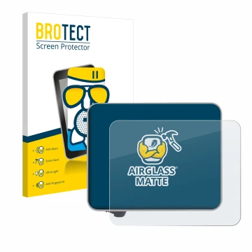 Parte frontal de un envase de producto con el logotipo de la marca BROTECT. Al lado se muestra el dispositivo Bambu Lab A1 3D 