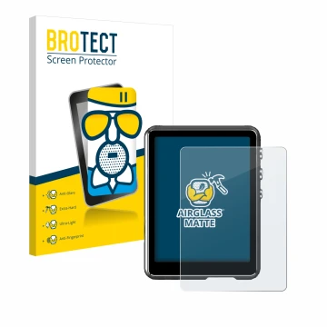 Parte frontal de un envase de producto con el logotipo de la marca BROTECT. Al lado se muestra el dispositivo Mechen M3 con su