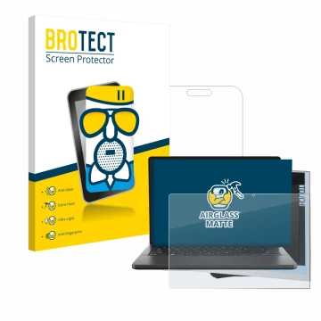 Parte frontal de un envase de producto con el logotipo de la marca BROTECT. Al lado se muestra el dispositivo ASUS ROG Zephyru