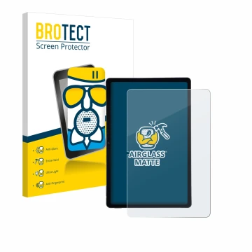 Parte frontal de un envase de producto con el logotipo de la marca BROTECT. Al lado se muestra el dispositivo AGM Pad P2 con s