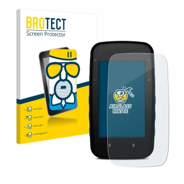 Parte frontal de un envase de producto con el logotipo de la marca BROTECT. Al lado se muestra el dispositivo CompeGPS TwoNav 