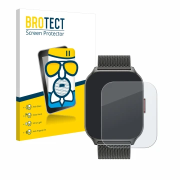 Parte frontal de un envase de producto con el logotipo de la marca BROTECT. Al lado se muestra el dispositivo Zoskvee P95 2