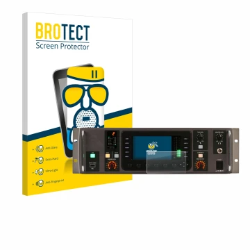 Parte frontal de un envase de producto con el logotipo de la marca BROTECT. Al lado se muestra el dispositivo Behringer X32 Ra