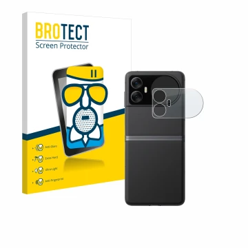 Parte frontal de un envase de producto con el logotipo de la marca BROTECT. Al lado se muestra el dispositivo Blackview Hero 1