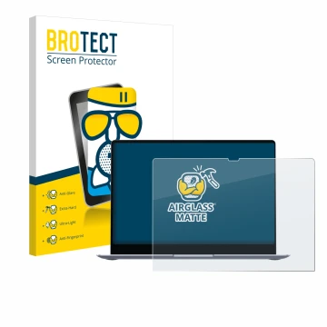 Parte frontal de un envase de producto con el logotipo de la marca BROTECT. Al lado se muestra el dispositivo Samsung Galaxy B